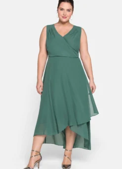 Abendkleid in Wickeloptik, aus Chiffon