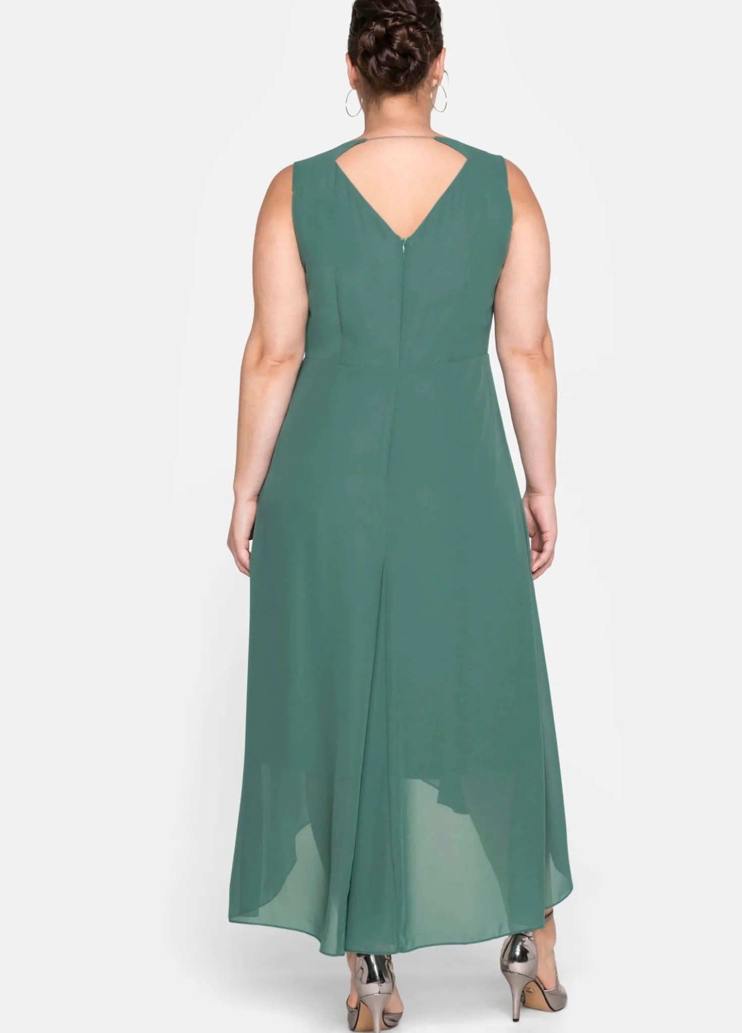 Abendkleid in Wickeloptik, aus Chiffon