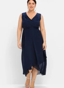 Abendkleid in Wickeloptik, aus Chiffon