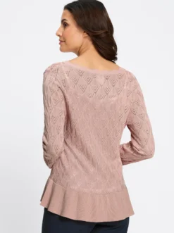 Ajourpullover mit Schößchen