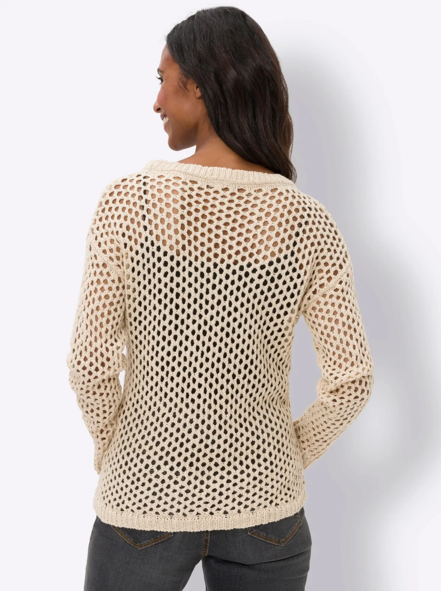 Ajourpullover mit Stern-Motiv