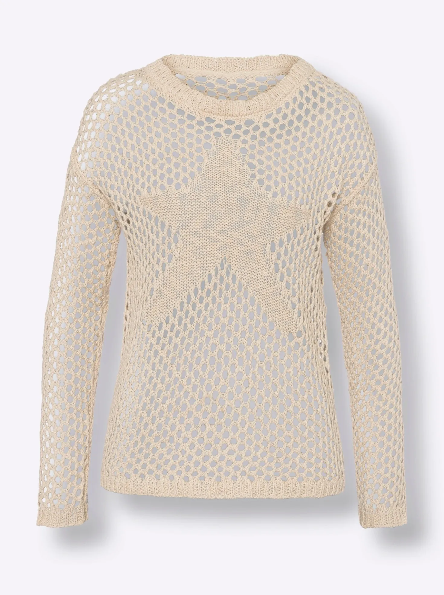 Ajourpullover mit Stern-Motiv