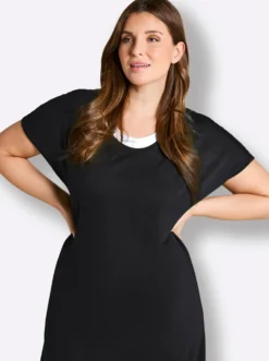 A-Linien-Kleid in 2-in-1-Optik