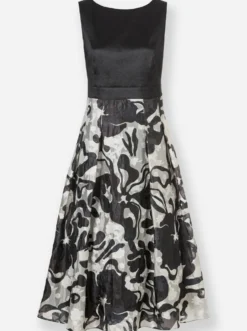 A-Linien-Kleid in Jacquard-Qualität