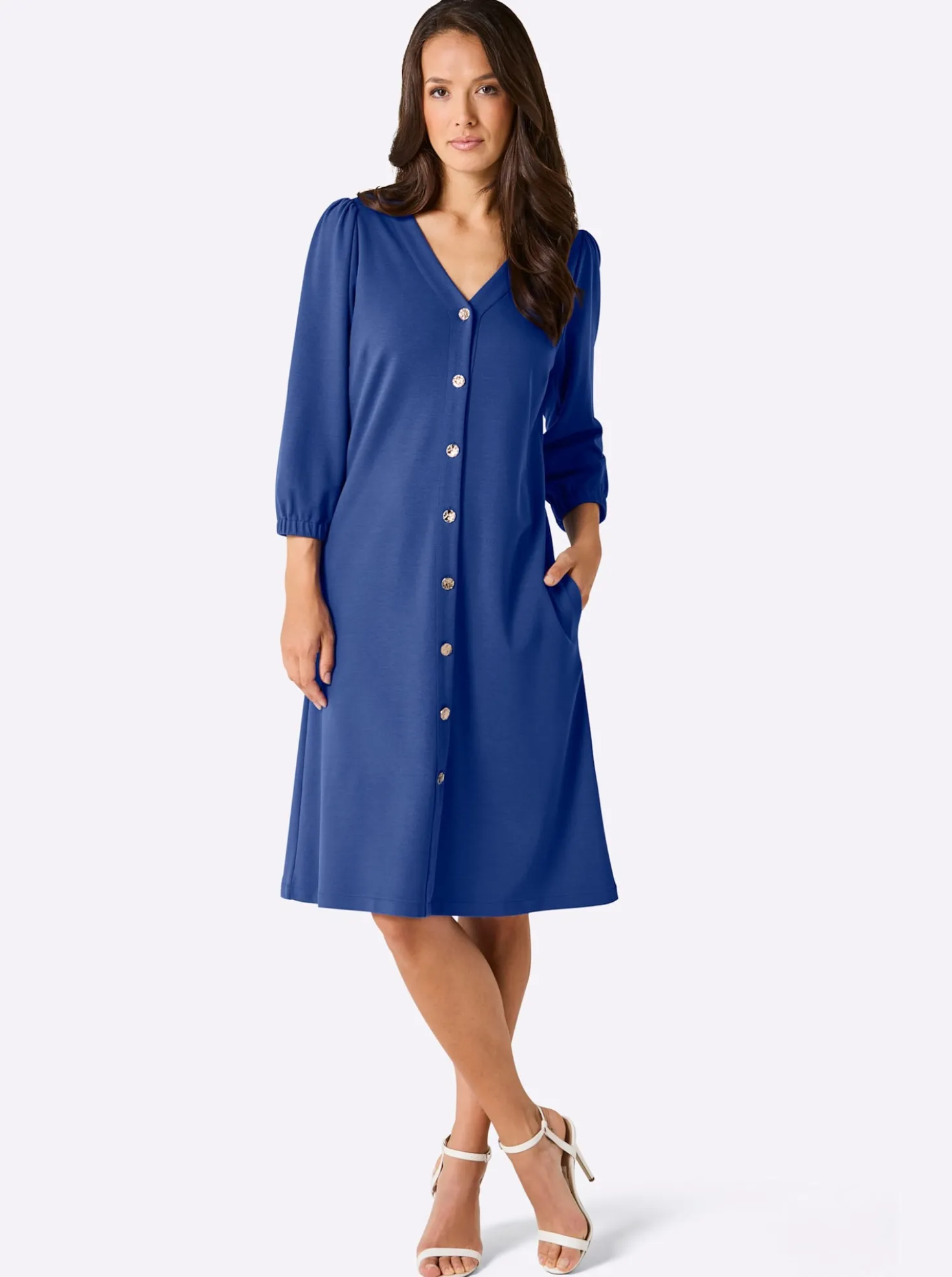 A-Linien-Kleid mit edlem Seiden-Schimmer