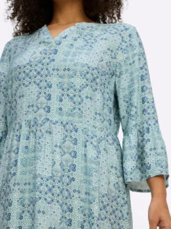 A-Linien-Kleid mit Stufenvolants