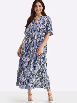 A-Linien-Kleid mit Volants