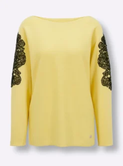 3/4-Arm-Pullover im Seide-Kaschmir-Mix