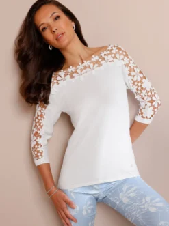 3/4-Arm-Pullover in weicher Lyocell-Qualität