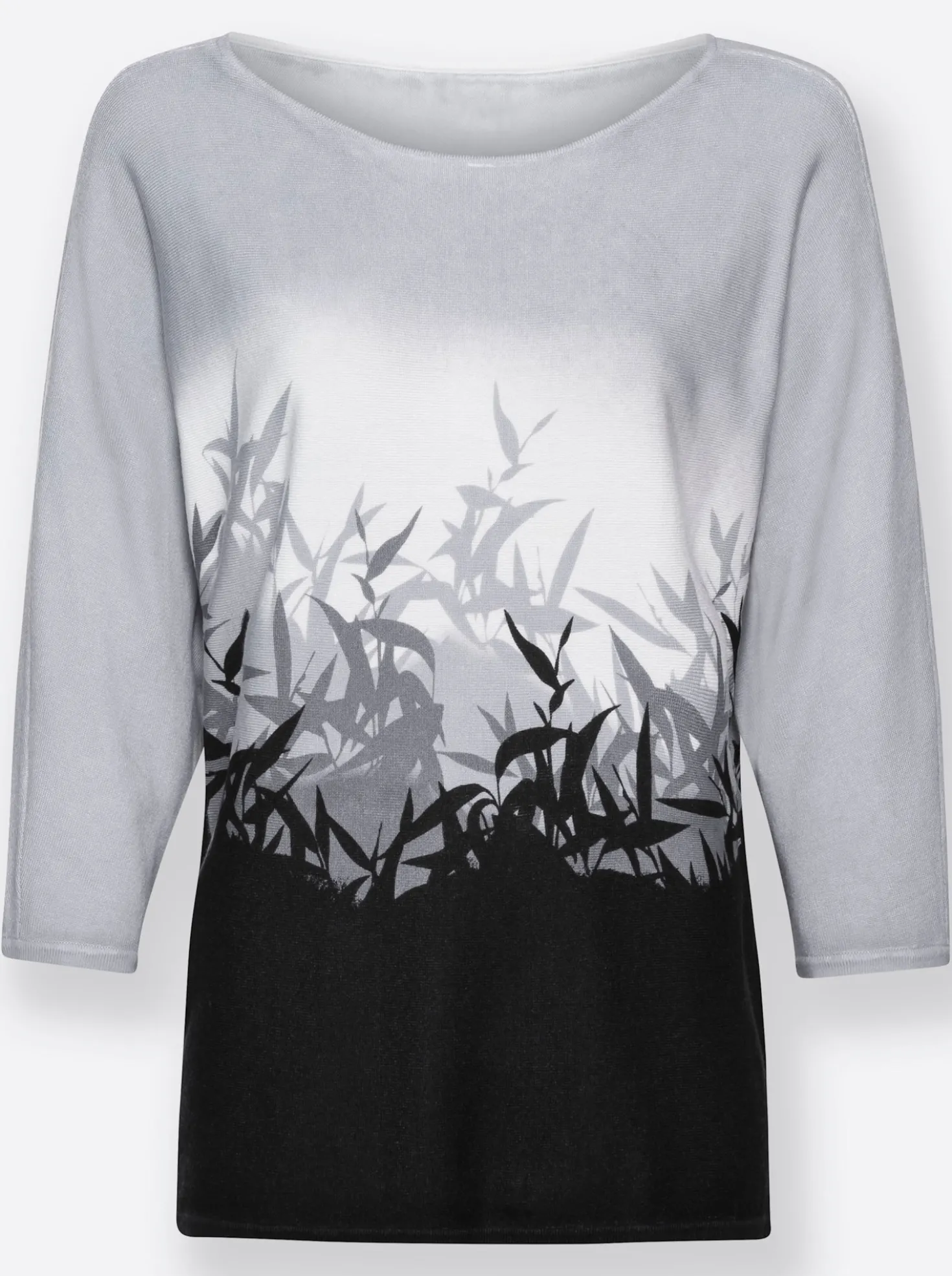 3/4-Arm-Pullover mit Fledermausärmel