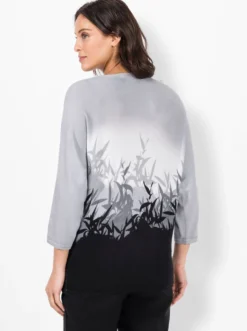 3/4-Arm-Pullover mit Fledermausärmel