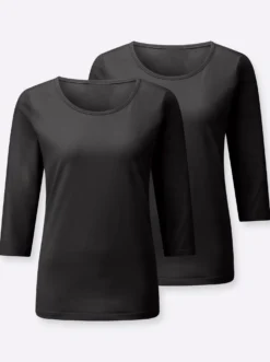 3/4-Arm-Shirt im 2er-Pack