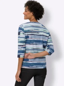 3/4-Arm-Shirt im Streifendessin