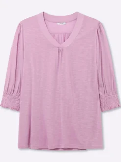 3/4-Arm-Shirt in A-Linie, mit Ballonärmeln
