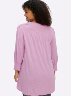 3/4-Arm-Shirt in A-Linie, mit Ballonärmeln