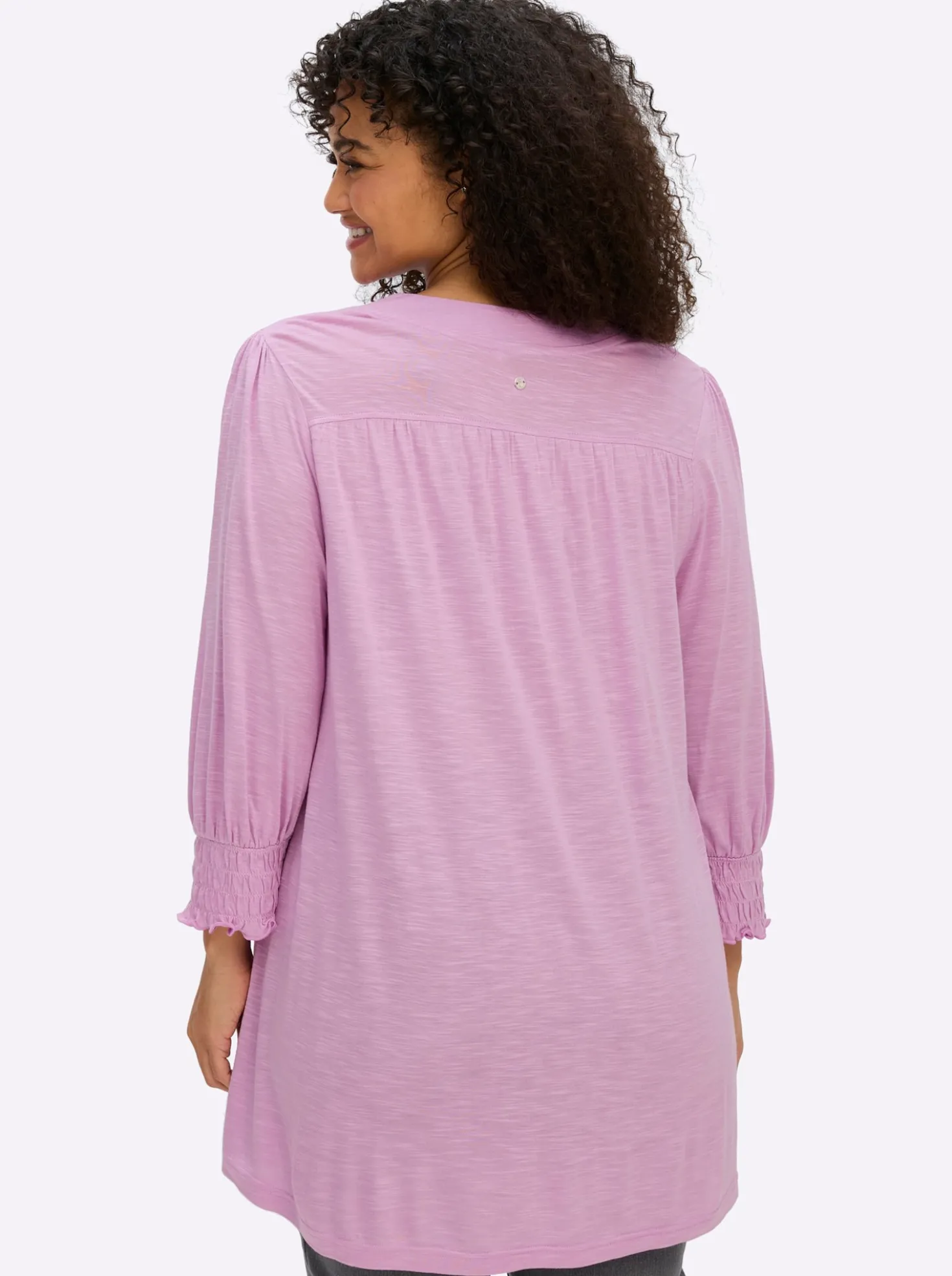 3/4-Arm-Shirt in A-Linie, mit Ballonärmeln