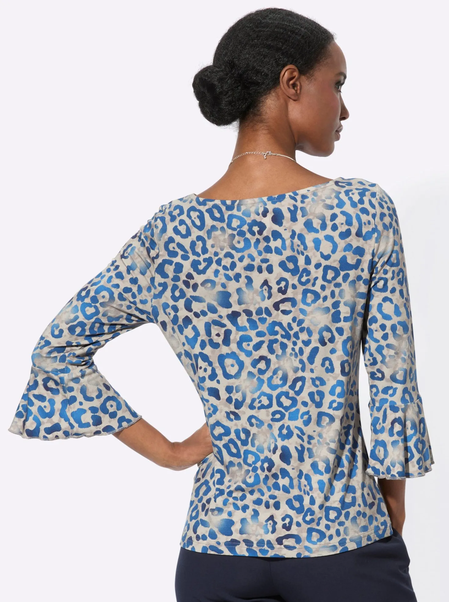 3/4-Arm-Shirt in hochwertiger Viskose-Qualität