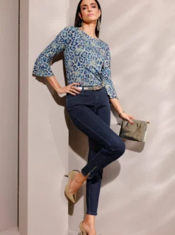 3/4-Arm-Shirt in hochwertiger Viskose-Qualität