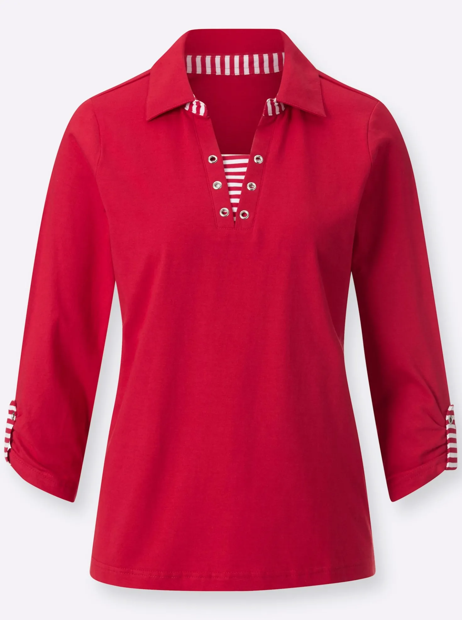 3/4-Arm-Shirt in 2-in-1-Optik