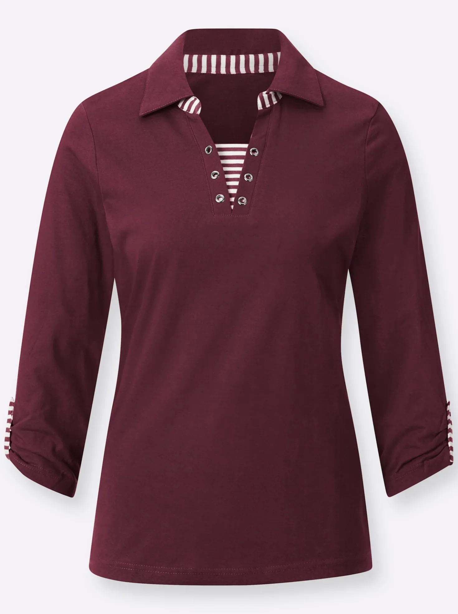 3/4-Arm-Shirt in 2-in-1-Optik