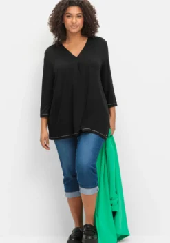 3/4-Arm-Shirt in leichter A-Linie