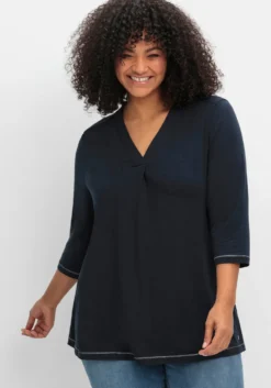 3/4-Arm-Shirt in leichter A-Linie