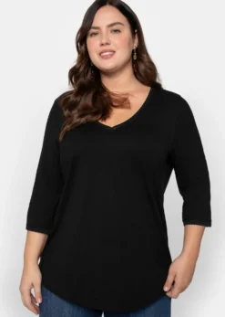 3/4-Arm-Shirt in leichter A-Linie