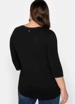 3/4-Arm-Shirt in leichter A-Linie