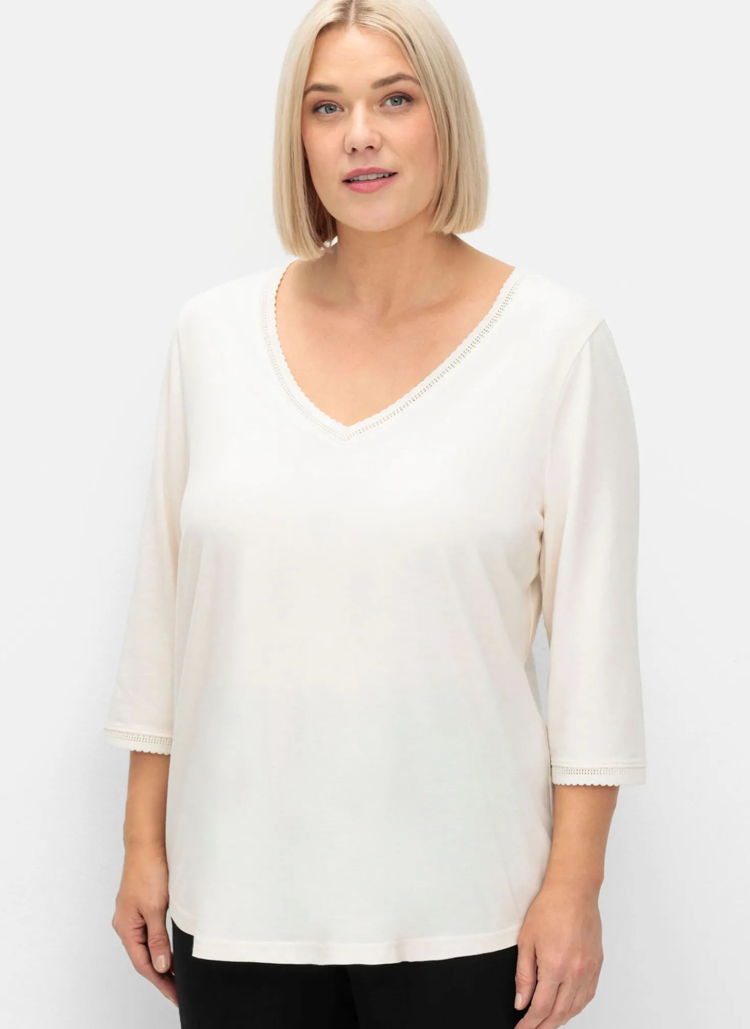 3/4-Arm-Shirt in leichter A-Linie
