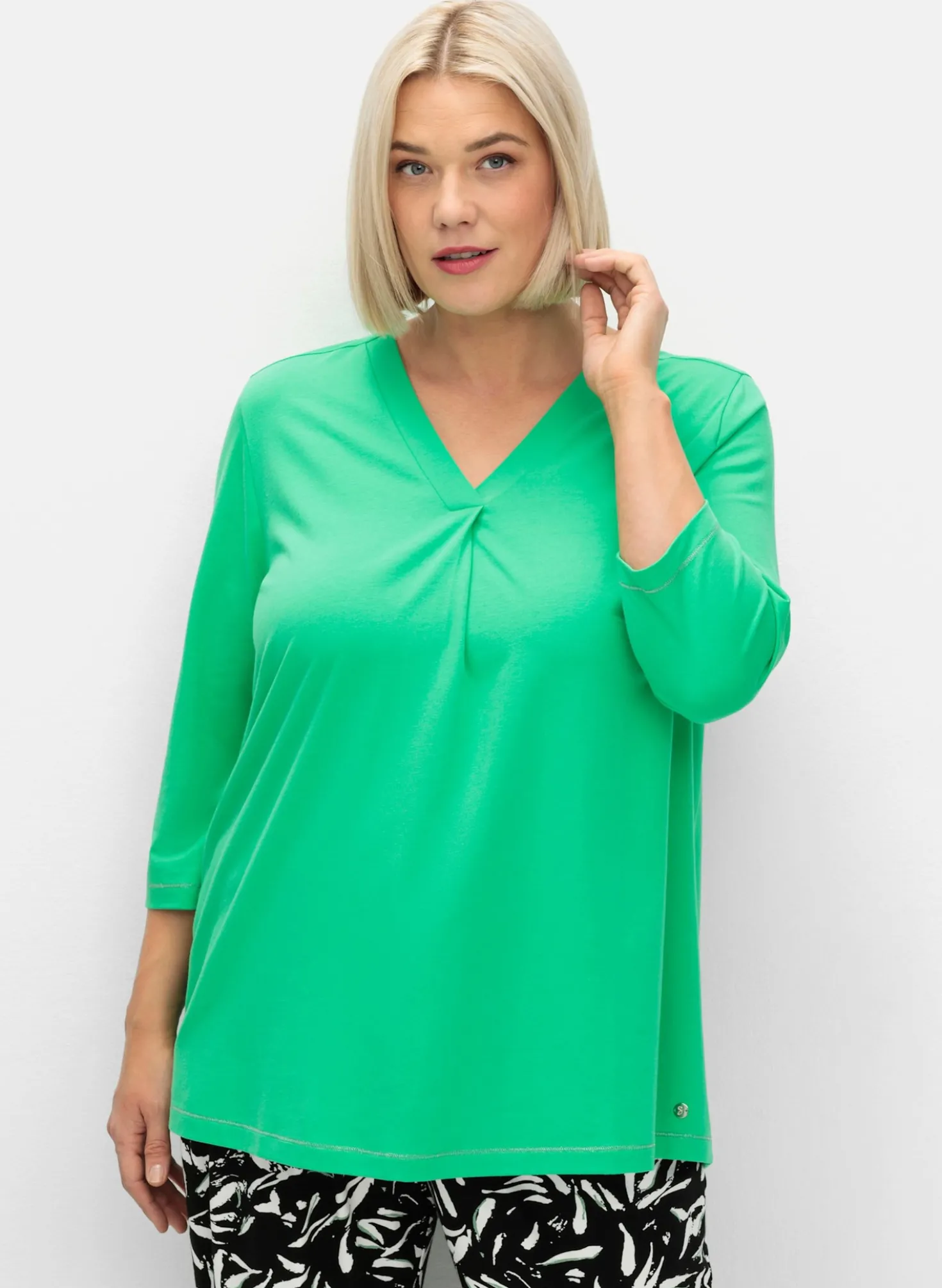 3/4-Arm-Shirt in leichter A-Linie