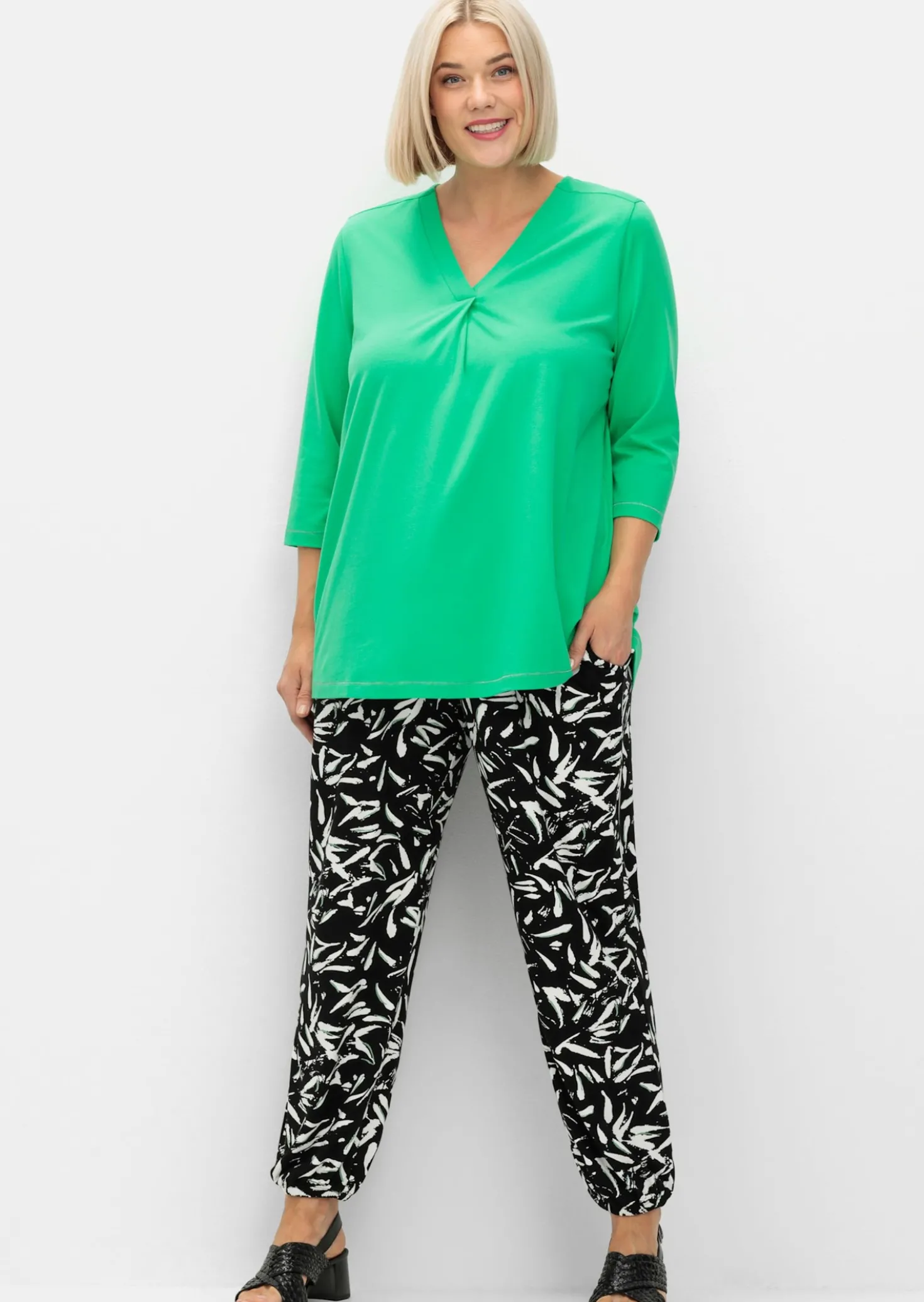 3/4-Arm-Shirt in leichter A-Linie