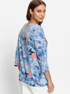 3/4-Arm-Shirt in Viskose-Qualität
