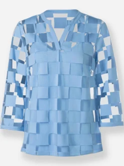 3/4-Arm-Shirt mit Ausbrenner-Optik