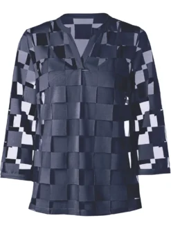 3/4-Arm-Shirt mit Ausbrenner-Optik