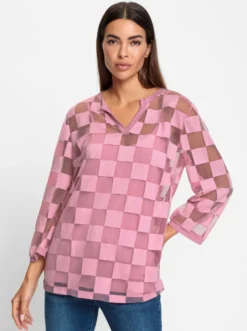 3/4-Arm-Shirt mit Ausbrenner-Optik