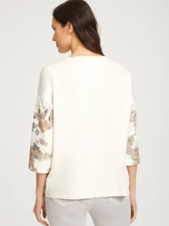 3/4-Arm-Shirt mit floralem Druck