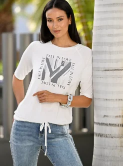 3/4-Arm-Shirt mit Foliendruck