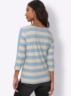 3/4-Arm-Shirt mit Glitzergarn-Details
