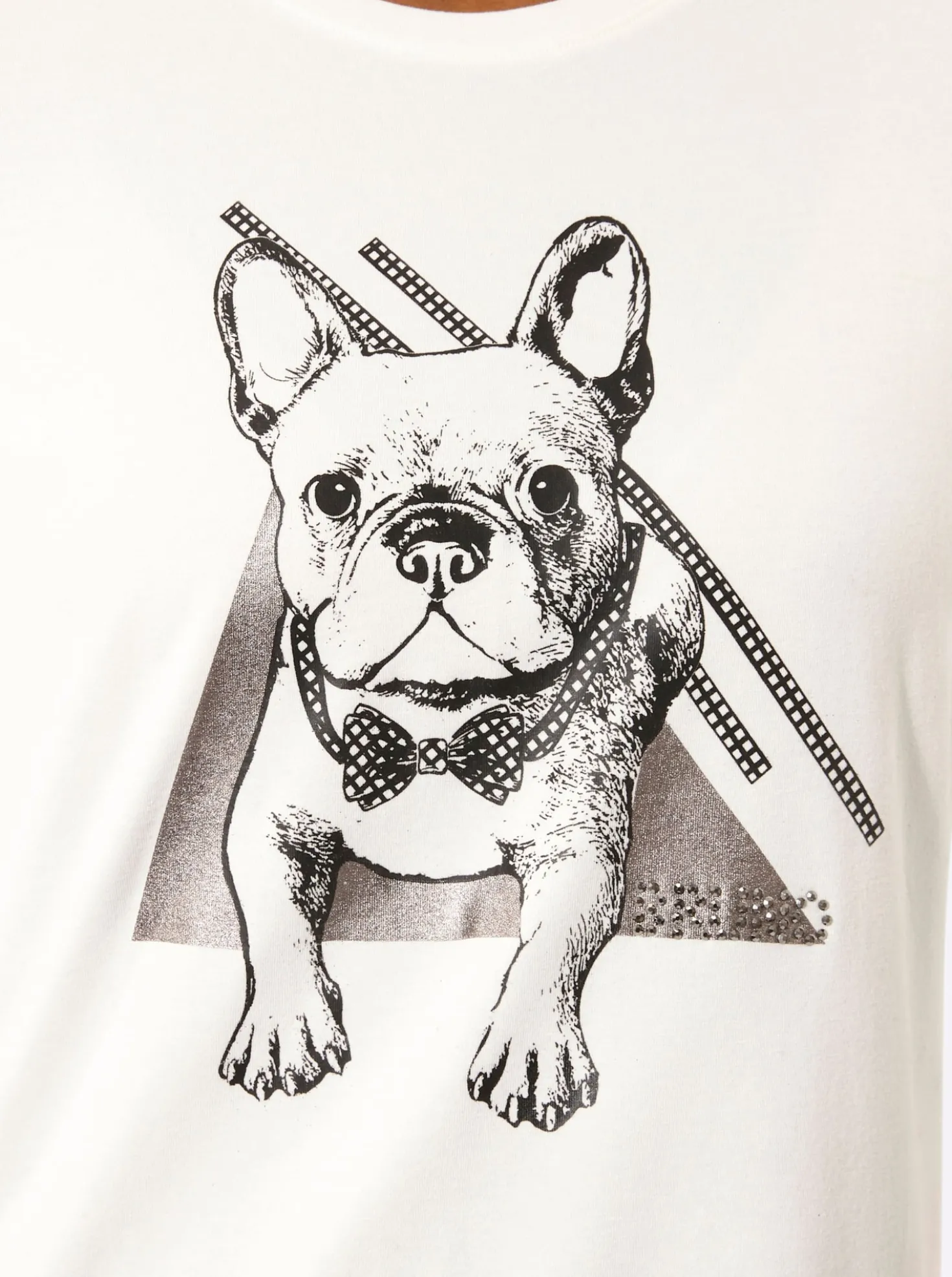 3/4-Arm-Shirt mit Glitzersteinchen