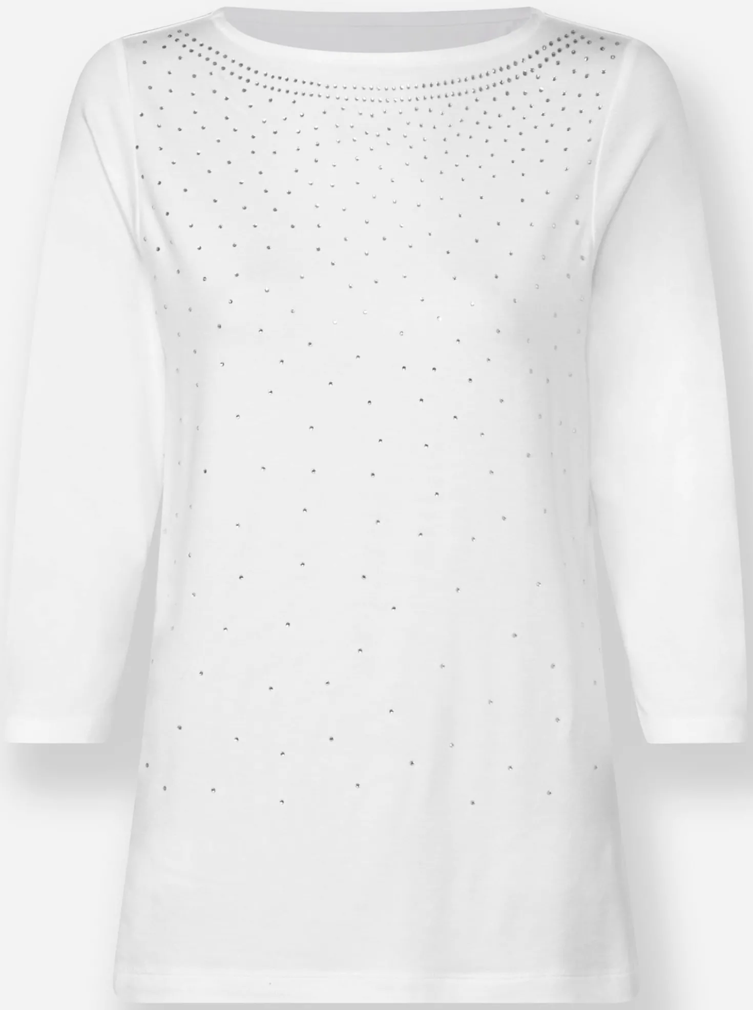 3/4-Arm-Shirt mit Glitzersteinchen