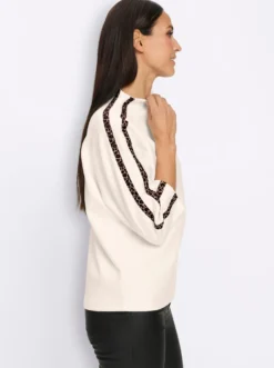 3/4-Arm-Shirt mit Leo-Akzenten