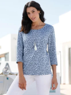 3/4-Arm-Shirt mit Minimal-Druck
