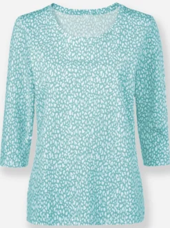 3/4-Arm-Shirt mit Minimal-Druck