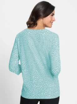 3/4-Arm-Shirt mit Minimal-Druck