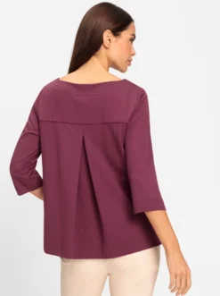 3/4-Arm-Shirt mit Rundhals-Ausschnitt