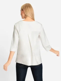 3/4-Arm-Shirt mit Rundhals-Ausschnitt