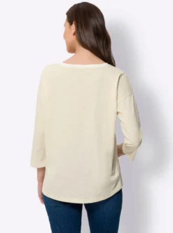 3/4-Arm-Shirt mit Schriftzug