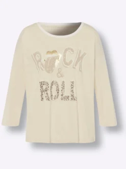 3/4-Arm-Shirt mit Schriftzug