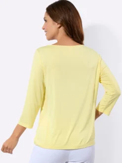 3/4-Arm-Shirt mit transparenten Einsätzen