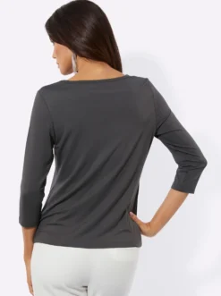 3/4-Arm-Shirt mit Zierkette